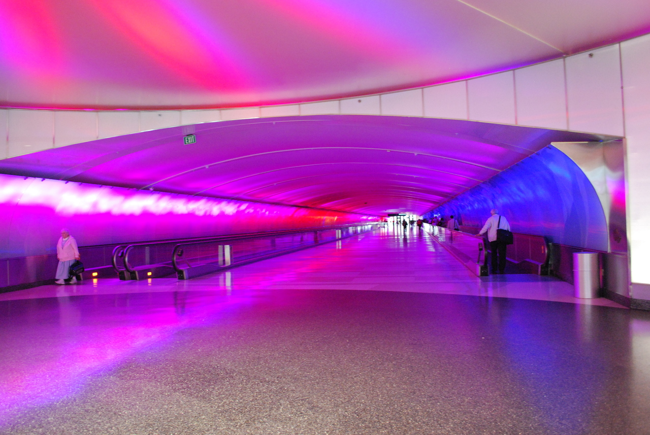 illuminated tunnel