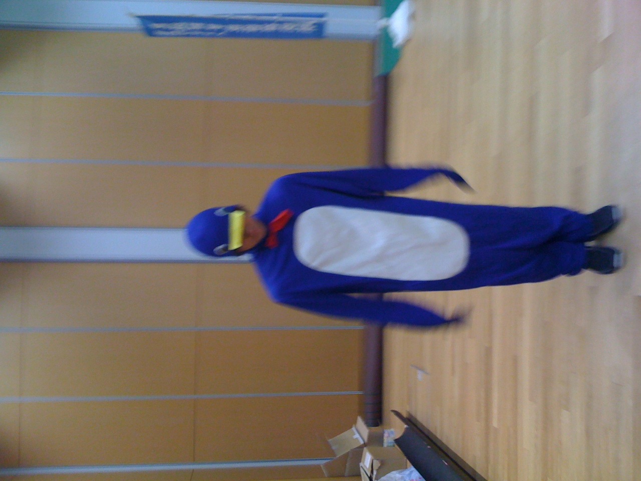 Naoto in penguin costume